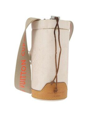 Authentic LOUIS VUITTON Damier Geant LV Cup Plastic Bottle Holder Bag White LV